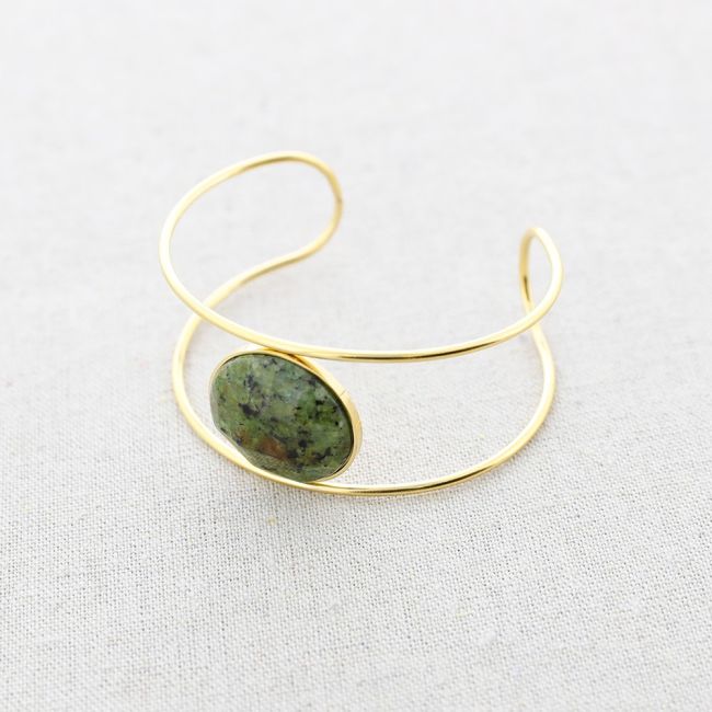 PULSERA ACERO DOBLE TIRA PIEDRA