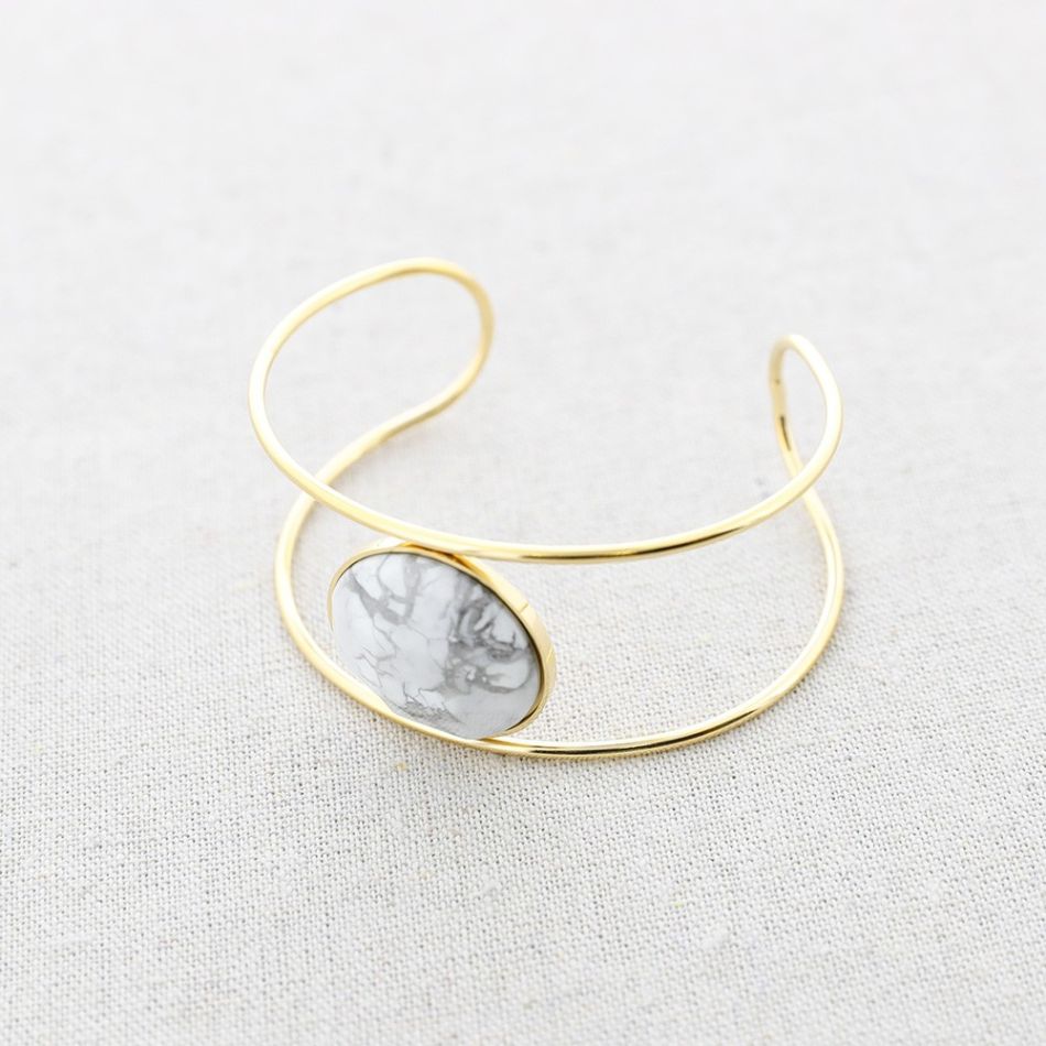 PULSERA ACERO DOBLE TIRA PIEDRA