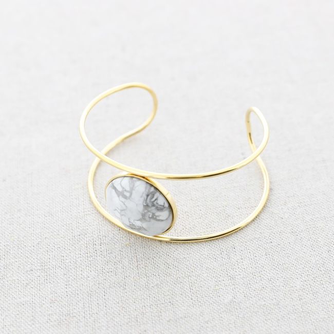 PULSERA ACERO DOBLE TIRA PIEDRA