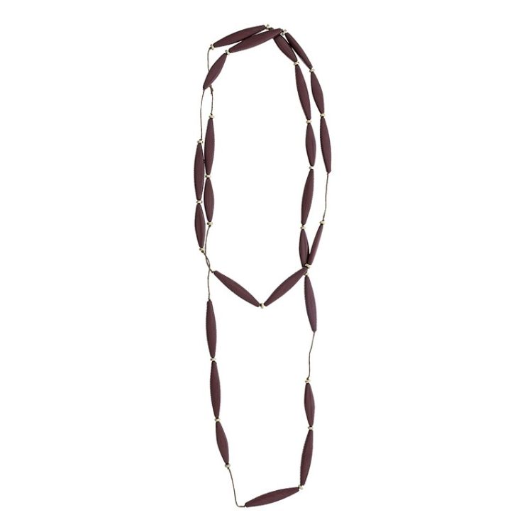 COLLAR LARGO CUENTAS RESINA