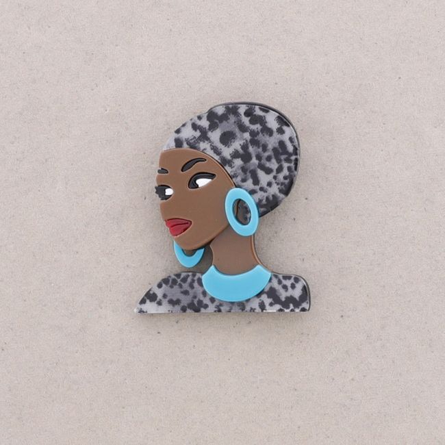 RESIN GIRL BROOCH
