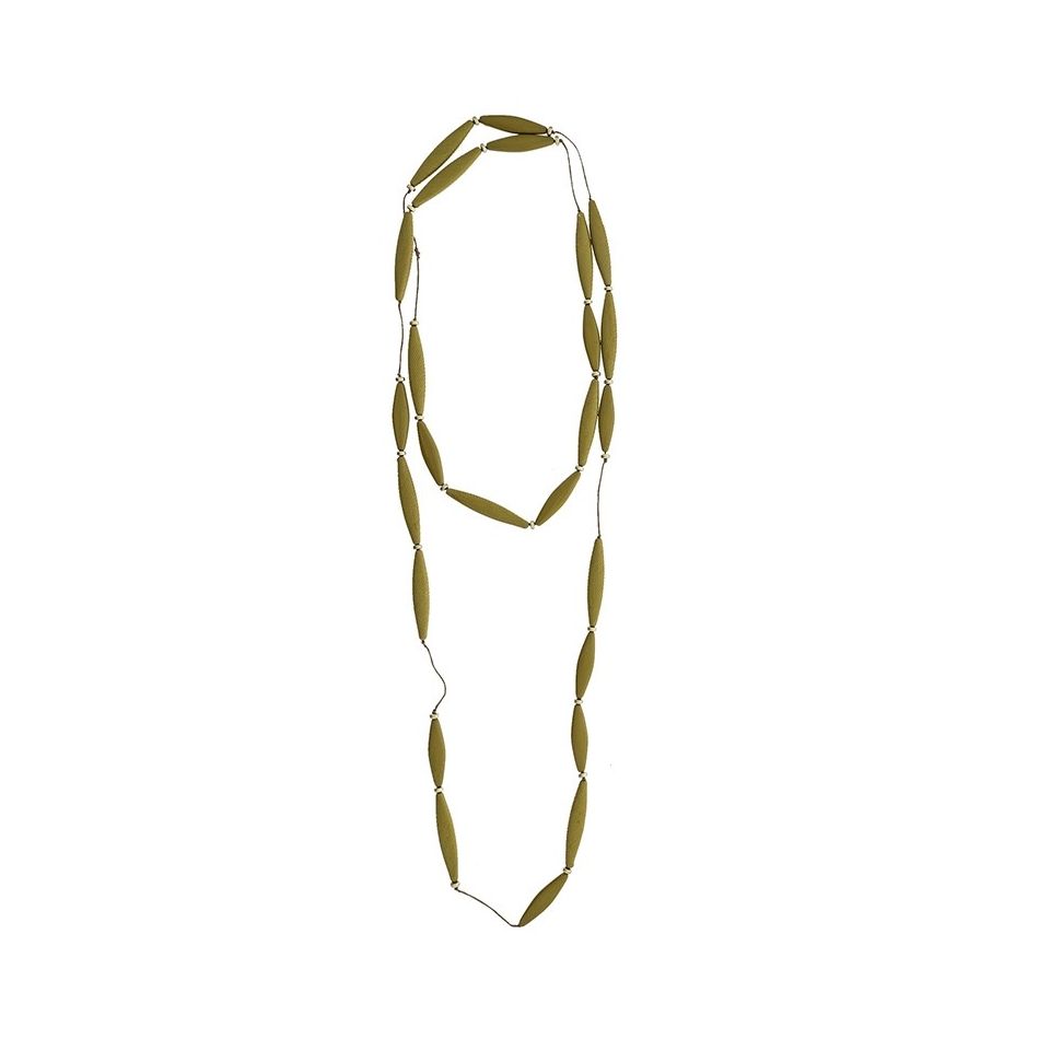 COLLAR LARGO CUENTAS RESINA