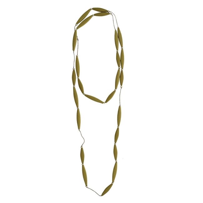 COLLAR LARGO CUENTAS RESINA