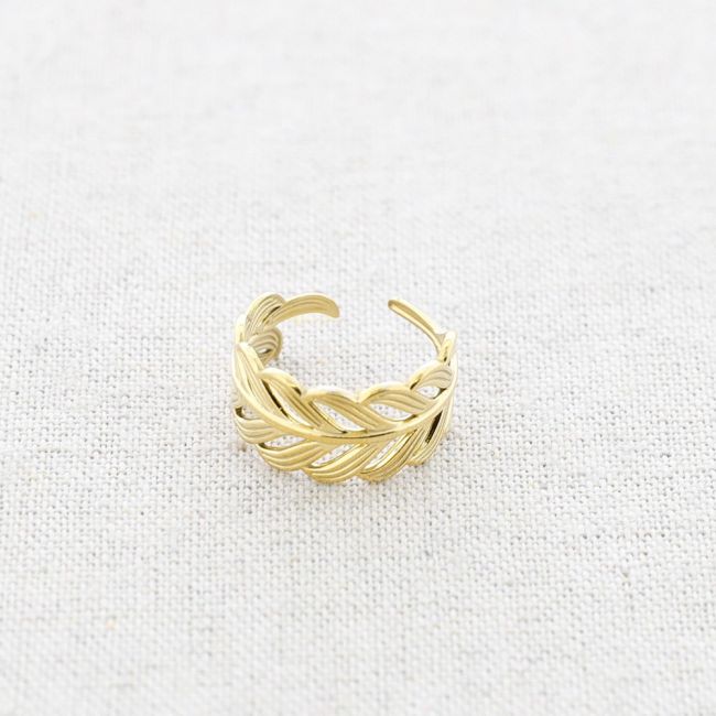 ANILLO ACERO PLUMA