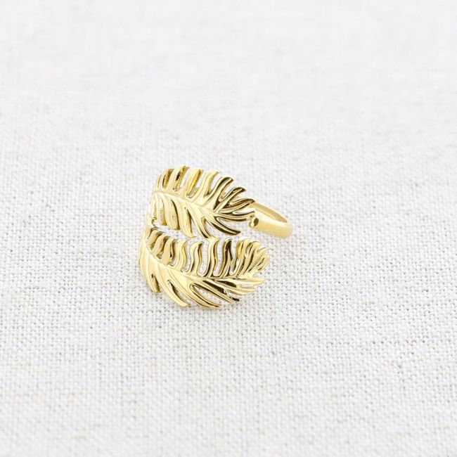 ANILLO ACERO DOBLE RAMITA