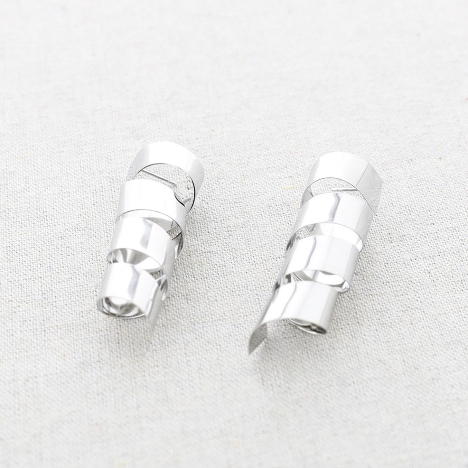 PENDIENTES ACERO ESPIRAL