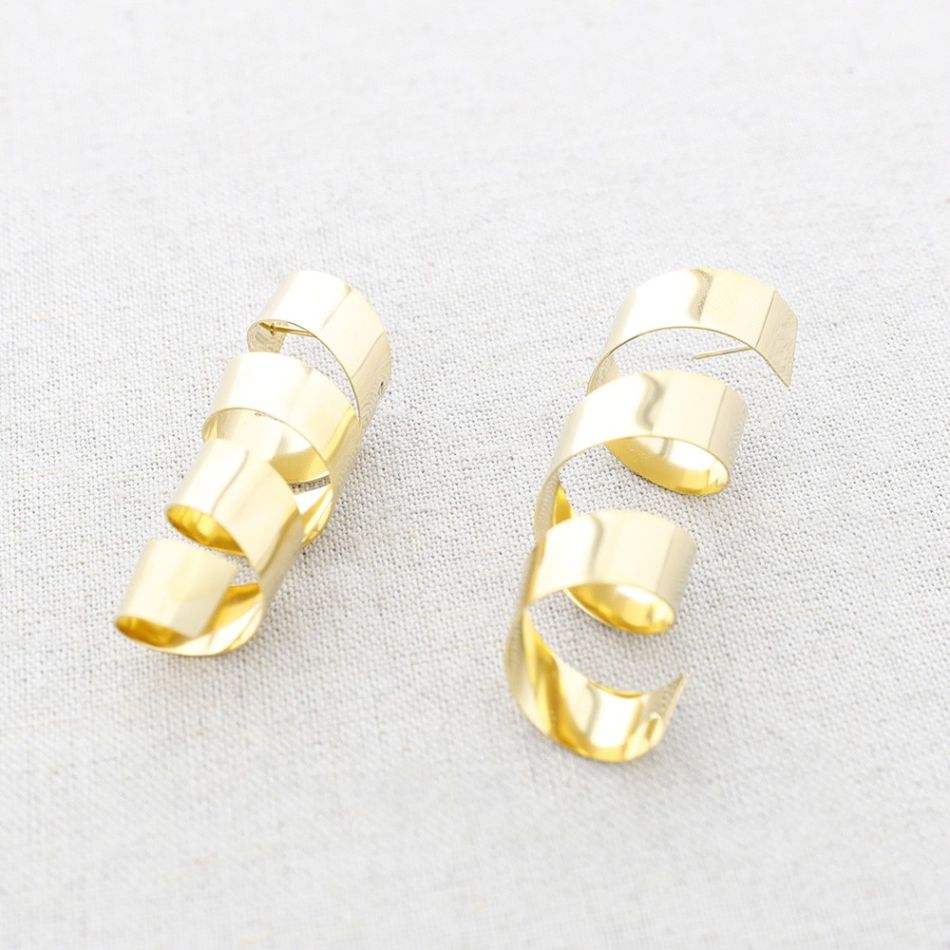 PENDIENTES ACERO ESPIRAL