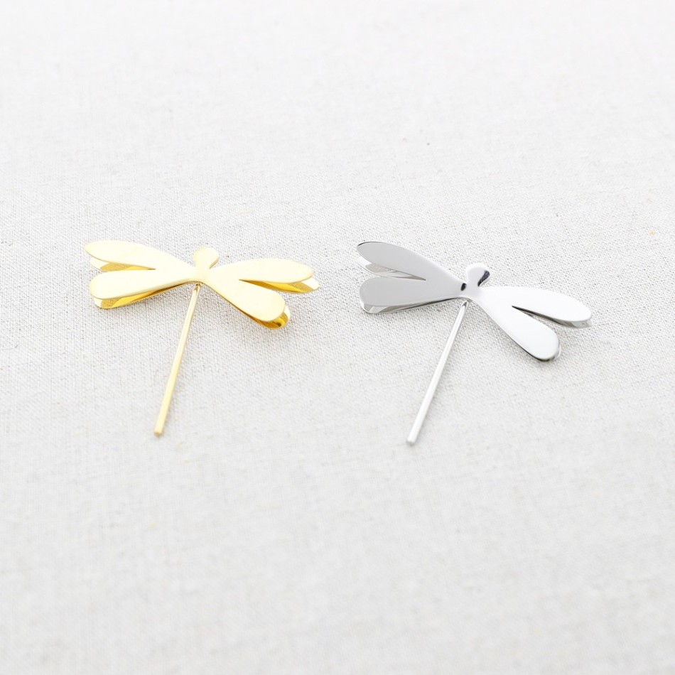 STEEL DRAGONFLY BROOCH