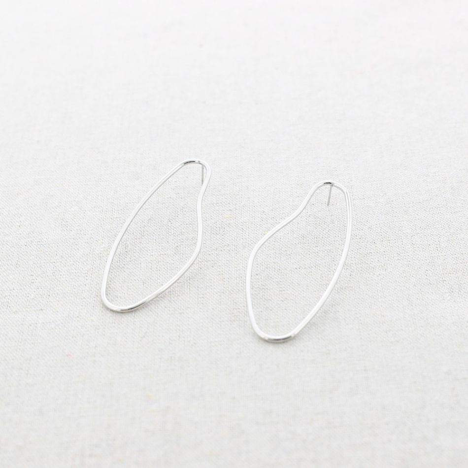 PENDIENTES ACERO ARO IRREGULAR