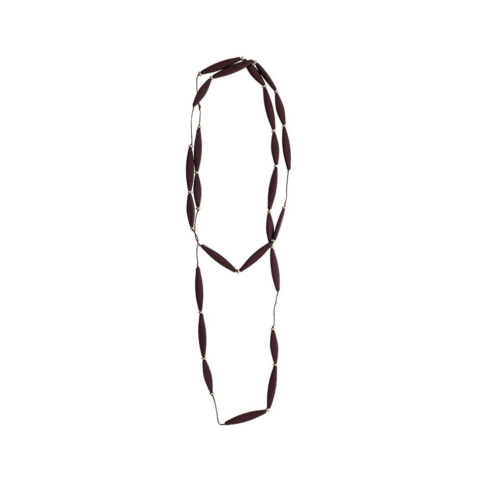 COLLAR LARGO CUENTAS RESINA