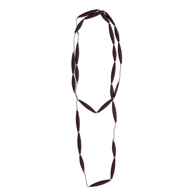 COLLAR LARGO CUENTAS RESINA
