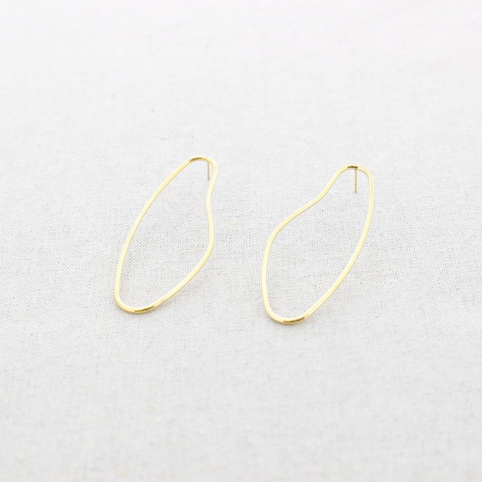 PENDIENTES ACERO ARO IRREGULAR