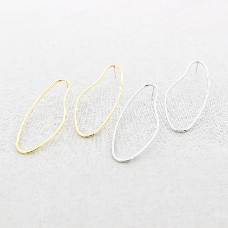 PENDIENTES ACERO ARO IRREGULAR 2