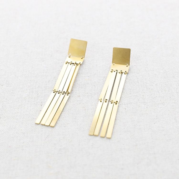 PENDIENTES ACERO FORMAS GEOMÉTRICAS