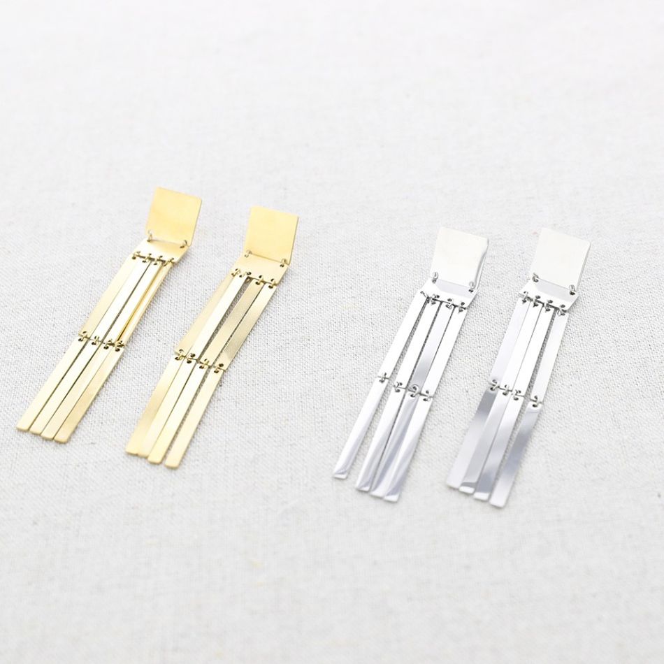 PENDIENTES ACERO FORMAS GEOMÉTRICAS
