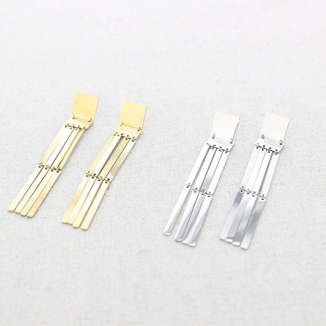 PENDIENTES ACERO FORMAS GEOMÉTRICAS