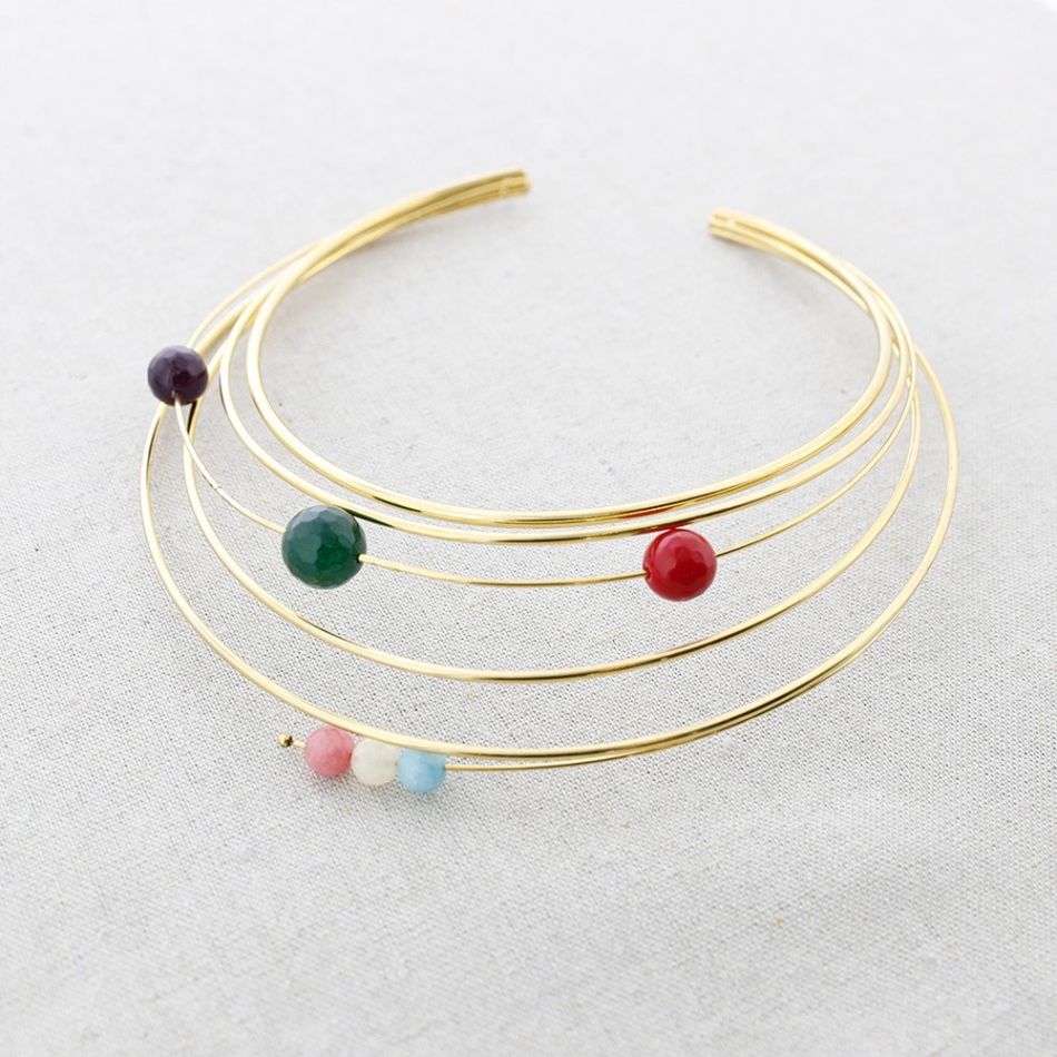 GARGANTILLA CHOKER ACERO PIEDRAS