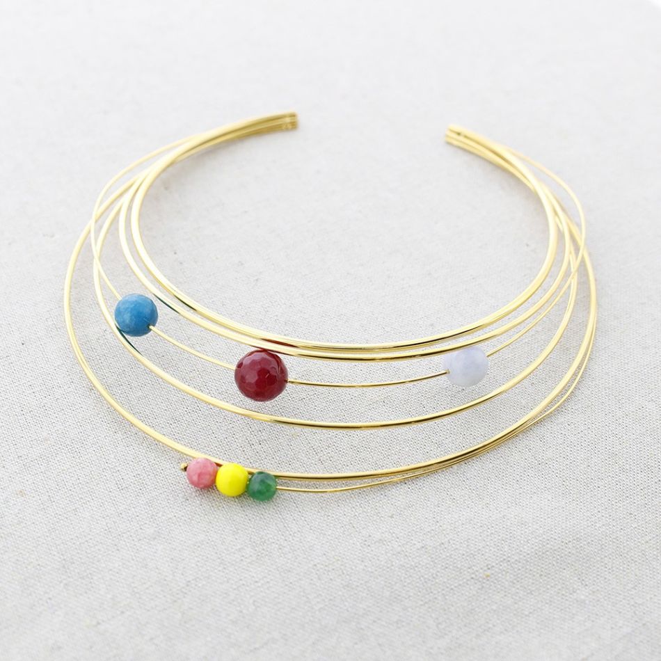 STEEL CHOKER WITH STONES