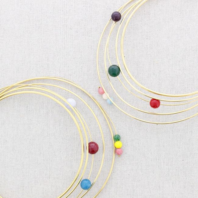 STEEL CHOKER WITH STONES