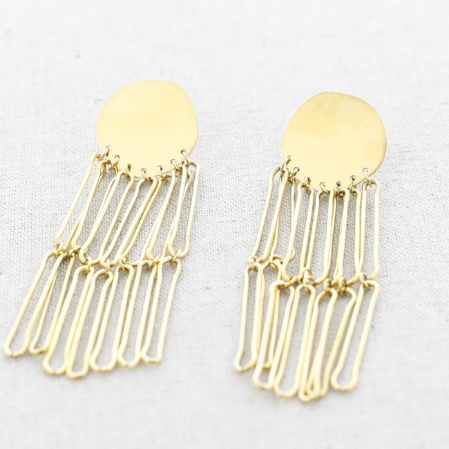 PENDIENTES ACERO FORMA CASCADA