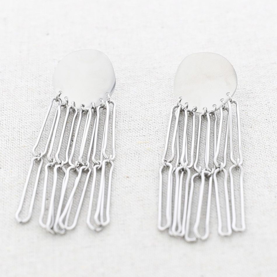 CASCADE SHAPE STEEL EARRINGS