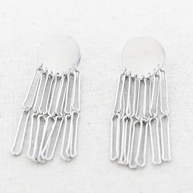 CASCADE SHAPE STEEL EARRINGS