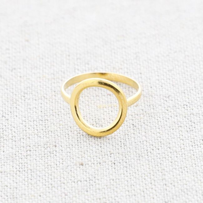 ANILLO ACERO AJUSTABLE CÍRCULO