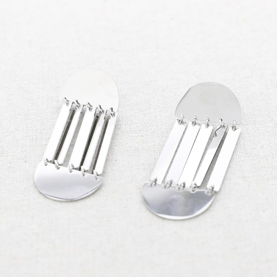 PENDIENTES ACERO FORMAS GEOMÉTRICAS