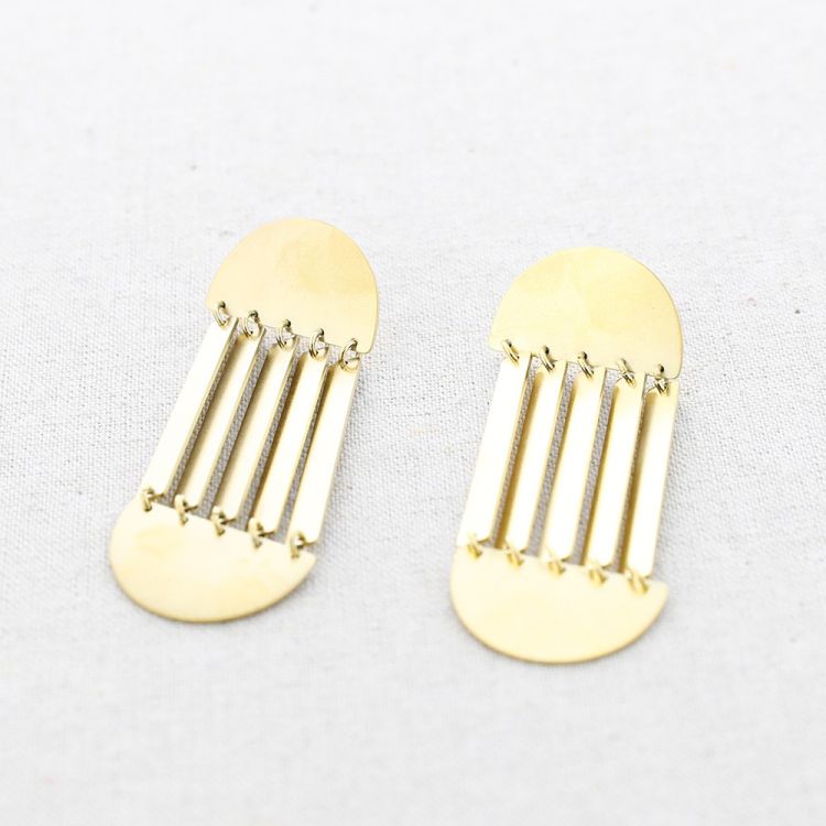 PENDIENTES ACERO FORMAS GEOMÉTRICAS 2