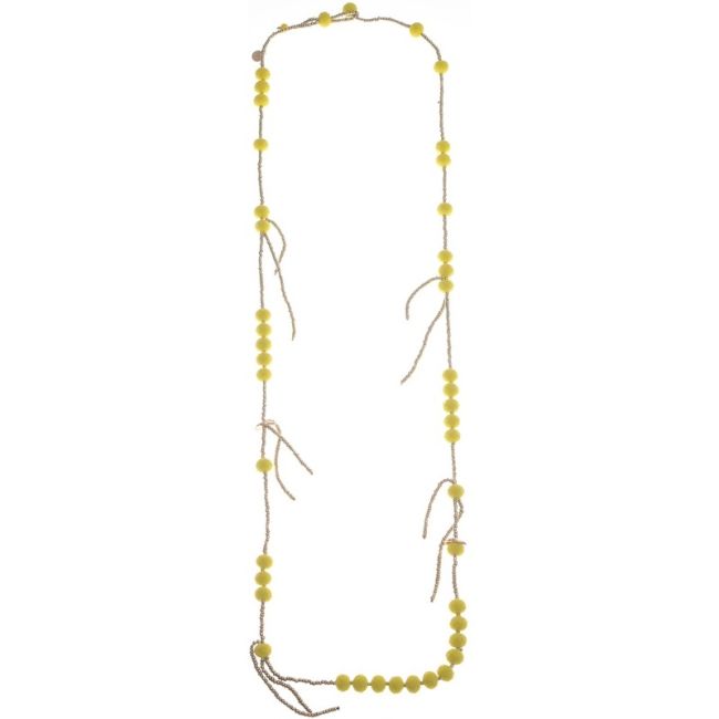 LONG NECKLACE WITH FACETED CRYSTALS PENDANTS WITH BEADS