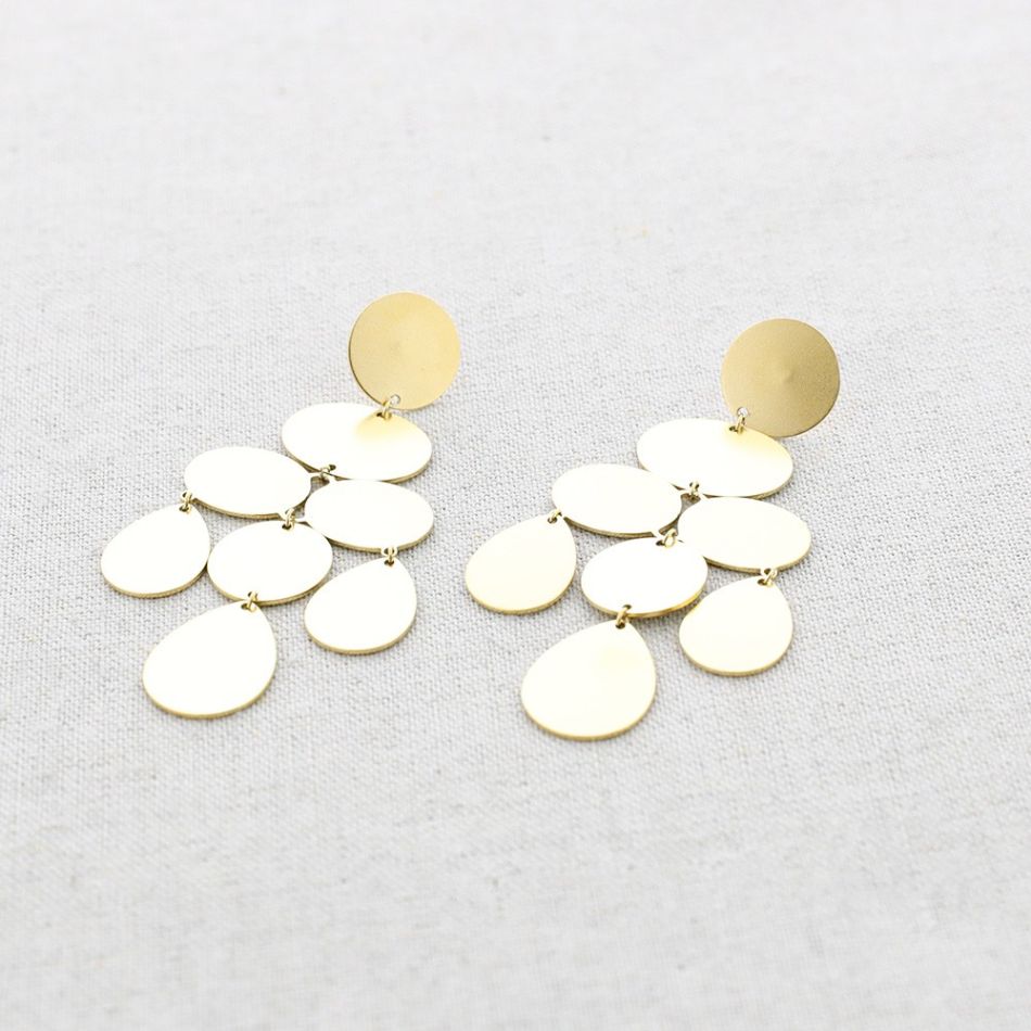 GEOMETRIC SHAPES STEEL EARRINGS