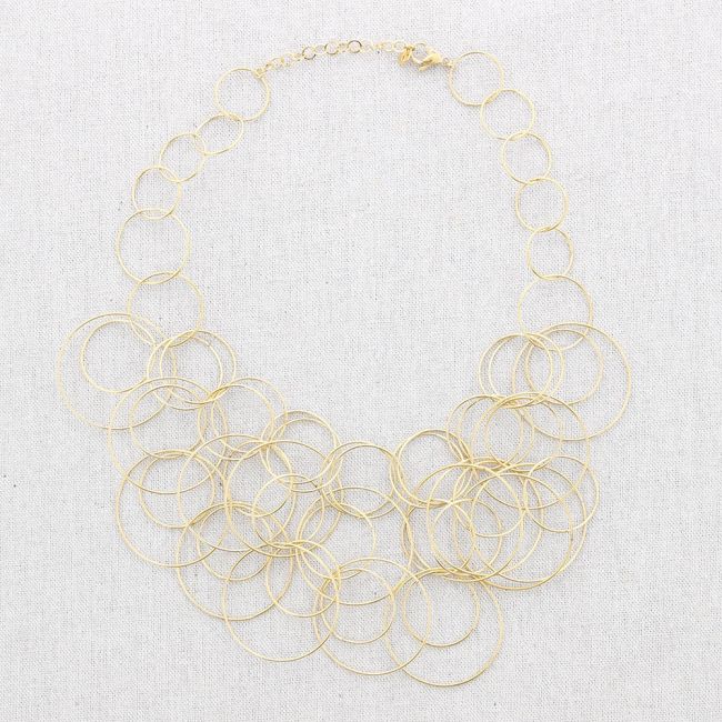 STEEL LINK BIB NECKLACE