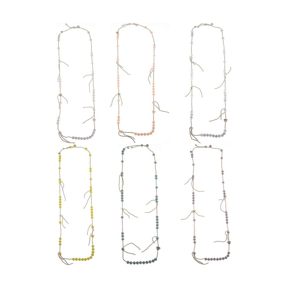 COLLAR LARGO CRISTALES FACETADOS COLGANTES ABALORIOS