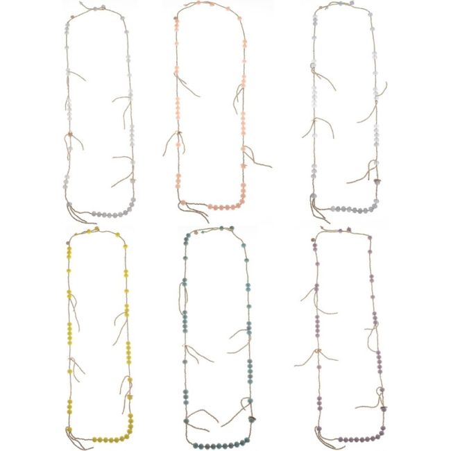 COLLAR LARGO CRISTALES FACETADOS COLGANTES ABALORIOS