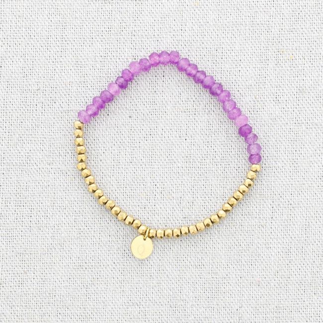 STEEL ELASTIC BRACELET WITH STONES