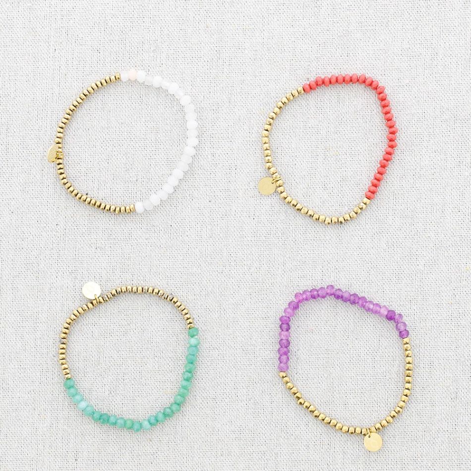 STEEL ELASTIC BRACELET WITH STONES