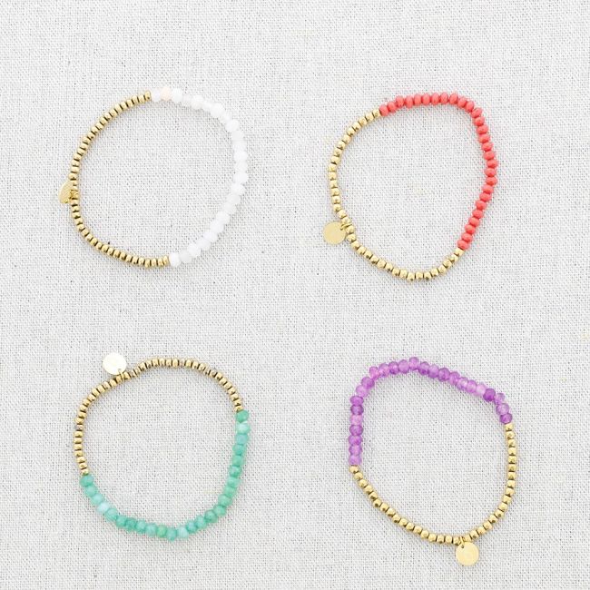 STEEL ELASTIC BRACELET WITH STONES