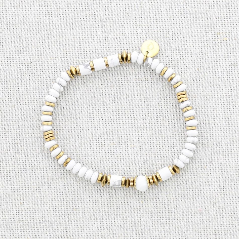 PULSERA ELÁSTICA ACERO PIEDRAS
