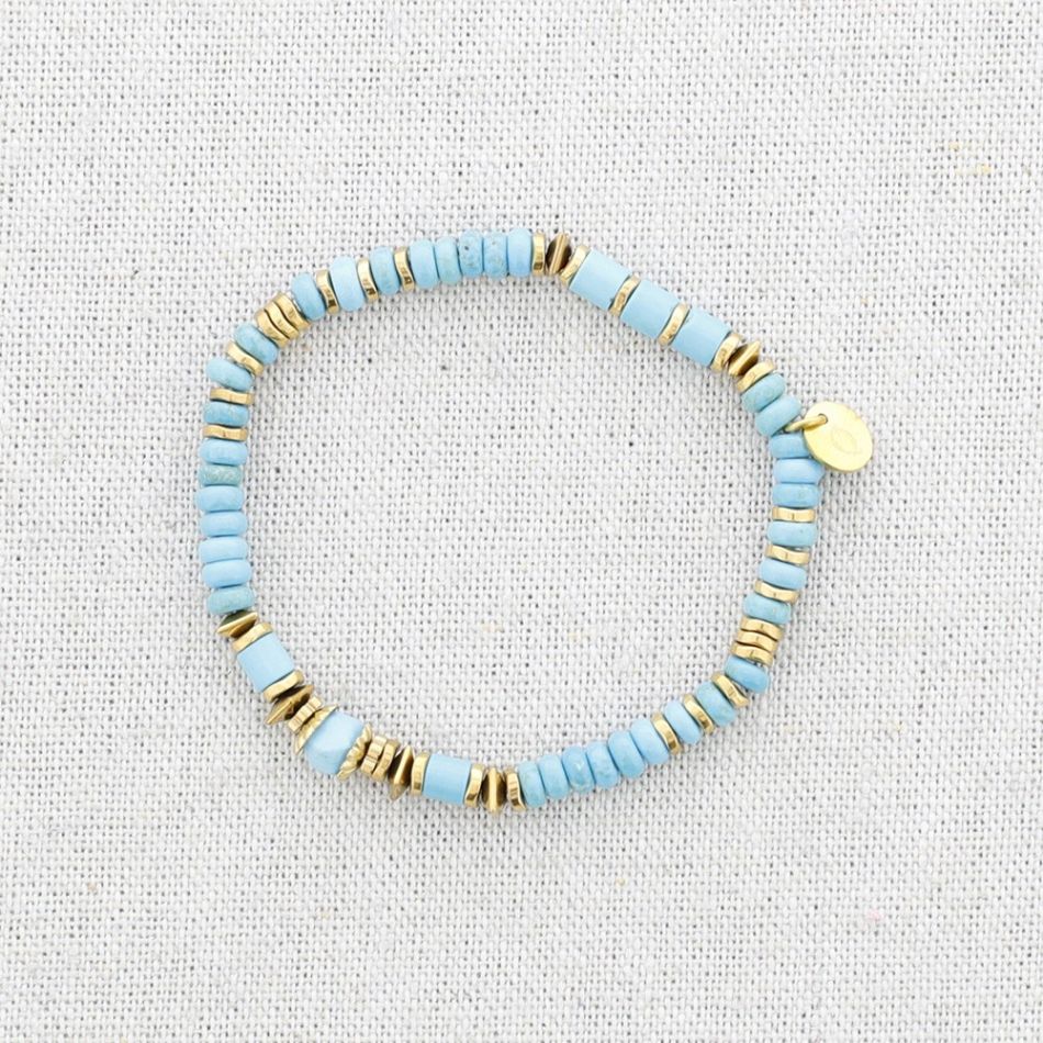 STEEL ELASTIC BRACELET WITH STONES