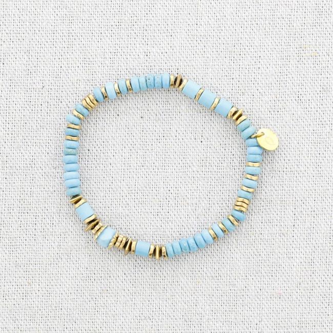 STEEL ELASTIC BRACELET WITH STONES