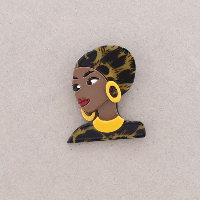 RESIN GIRL BROOCH