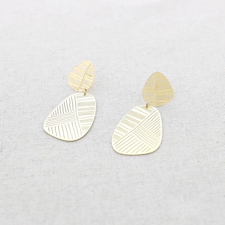STEEL FILIGREE PENDANT EARRINGS