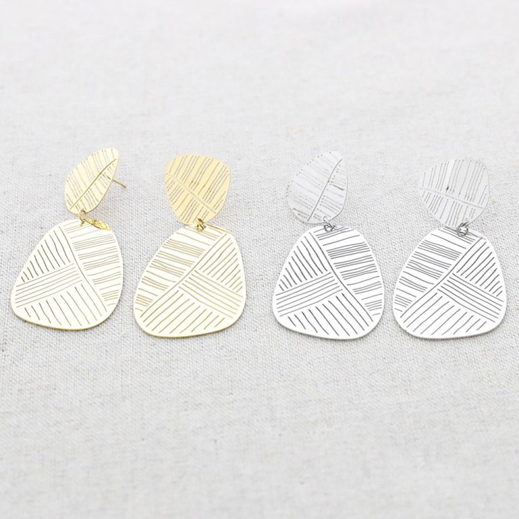PENDIENTES ACERO COLGANTE FILIGRANA 2