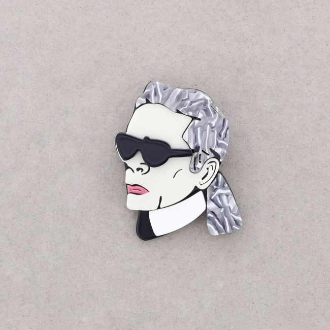 KARL RESIN BROOCH