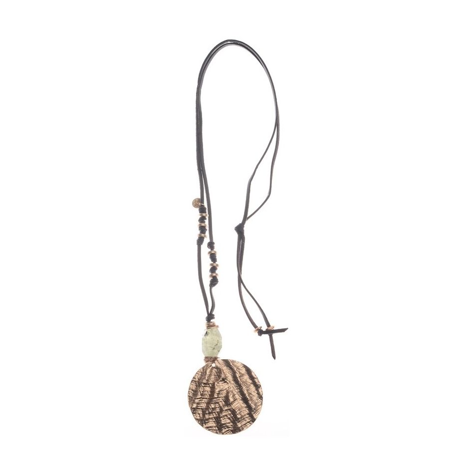 METAL MEDALLION PENDANT LONG NECKLACE