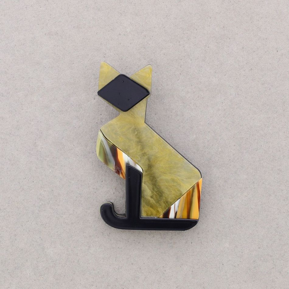 RESIN CAT BROOCH