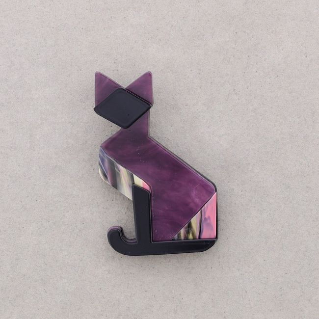 BROCHE GATO RESINA