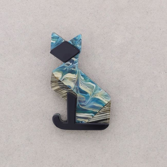 BROCHE GATO RESINA