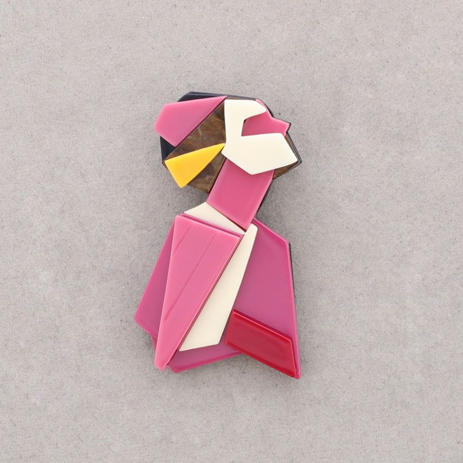 BROCHE RESINA MUJER ABSTRACTO