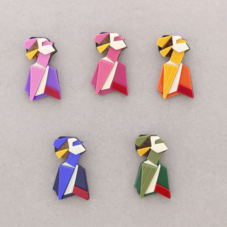BROCHE RESINA MUJER ABSTRACTO 2